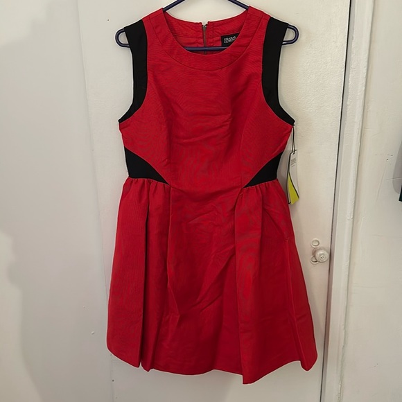 Prabal Gurung for Target red dress with black accents - Picture 1 of 6